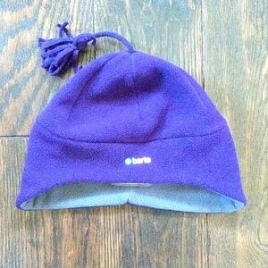 Barts Purple Gray Fleece Tassel Winter Hat